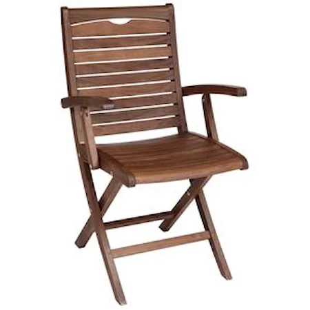 Folding Wood Arm Chair